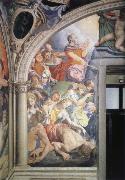 Agnolo Bronzino Mose strikes water out of the rock fresco in the chapel of the Eleonora of Toledo oil on canvas